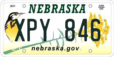 NE license plate XPY846
