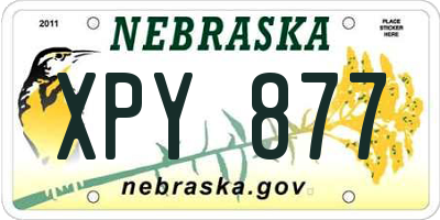 NE license plate XPY877