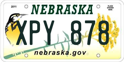 NE license plate XPY878