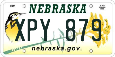 NE license plate XPY879