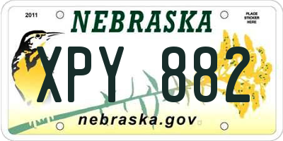 NE license plate XPY882