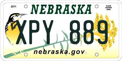 NE license plate XPY889