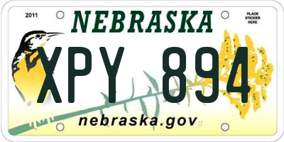 NE license plate XPY894