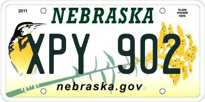 NE license plate XPY902