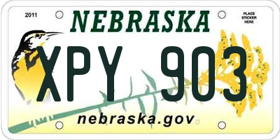 NE license plate XPY903