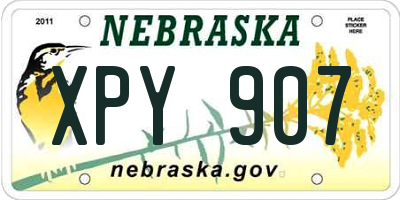 NE license plate XPY907