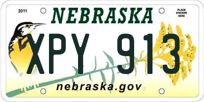 NE license plate XPY913