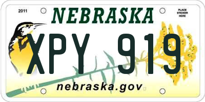 NE license plate XPY919