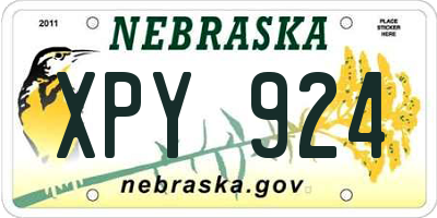 NE license plate XPY924