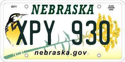 NE license plate XPY930