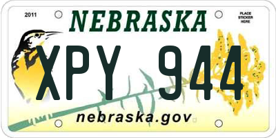 NE license plate XPY944