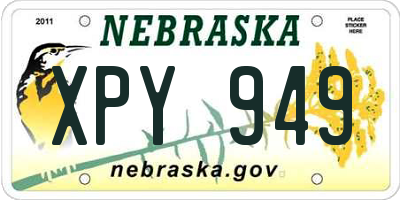 NE license plate XPY949