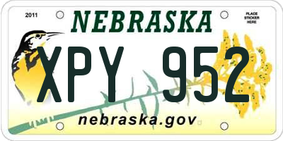 NE license plate XPY952