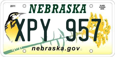 NE license plate XPY957