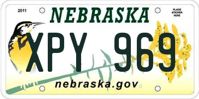 NE license plate XPY969