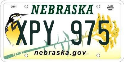 NE license plate XPY975
