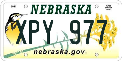 NE license plate XPY977