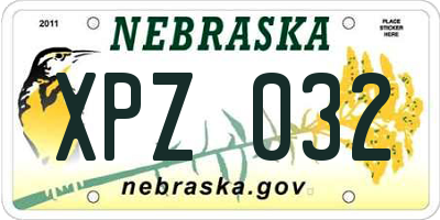 NE license plate XPZ032
