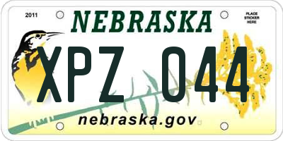 NE license plate XPZ044