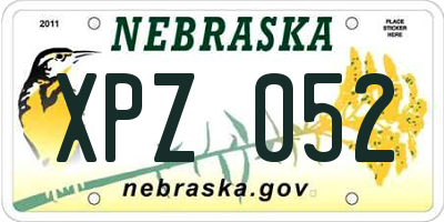 NE license plate XPZ052