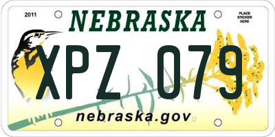NE license plate XPZ079