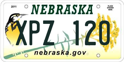 NE license plate XPZ120