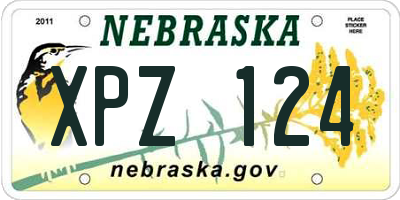 NE license plate XPZ124