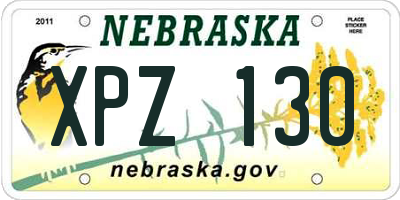 NE license plate XPZ130