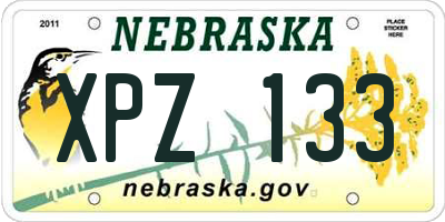 NE license plate XPZ133