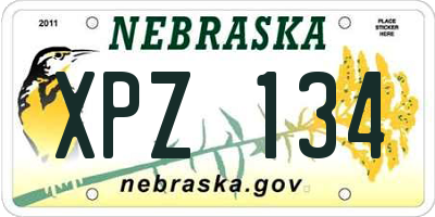 NE license plate XPZ134