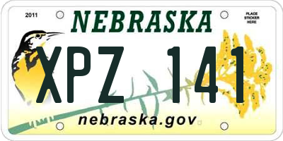 NE license plate XPZ141