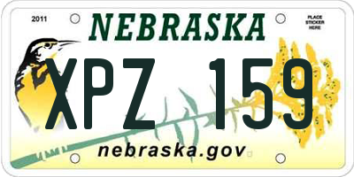 NE license plate XPZ159
