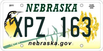 NE license plate XPZ163