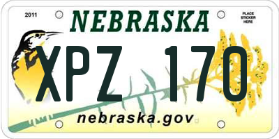 NE license plate XPZ170