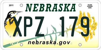 NE license plate XPZ179