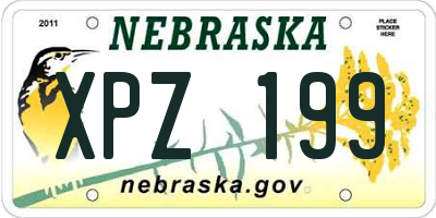 NE license plate XPZ199