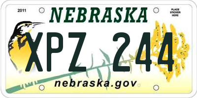 NE license plate XPZ244