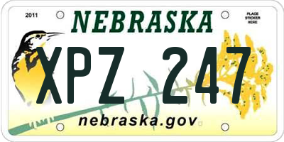 NE license plate XPZ247
