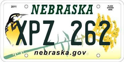 NE license plate XPZ262