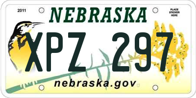 NE license plate XPZ297