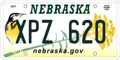 NE license plate XPZ620