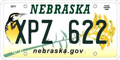 NE license plate XPZ622