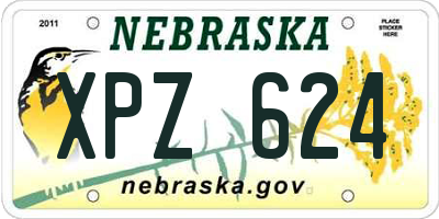 NE license plate XPZ624