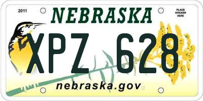 NE license plate XPZ628