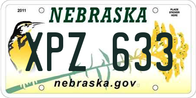 NE license plate XPZ633