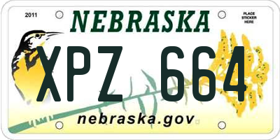 NE license plate XPZ664