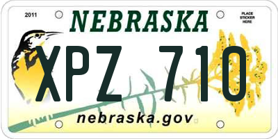 NE license plate XPZ710