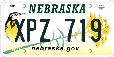 NE license plate XPZ719