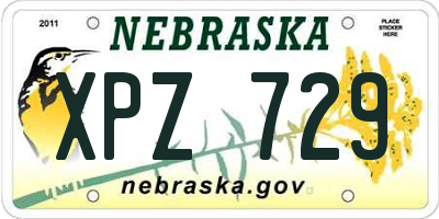 NE license plate XPZ729
