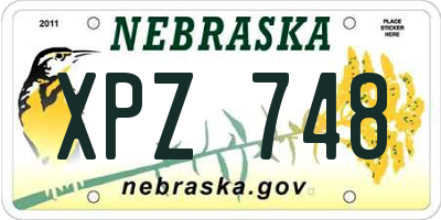 NE license plate XPZ748